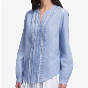 NEW!! DKNY Ladder-Trim Shirt